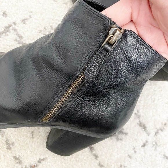 Top Gloria Black Leather Booties - Picture 6 of 6